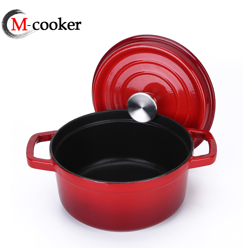 Hot sale high quality cast iron enamel pot with classice type,popular enamel casserole dutch oven