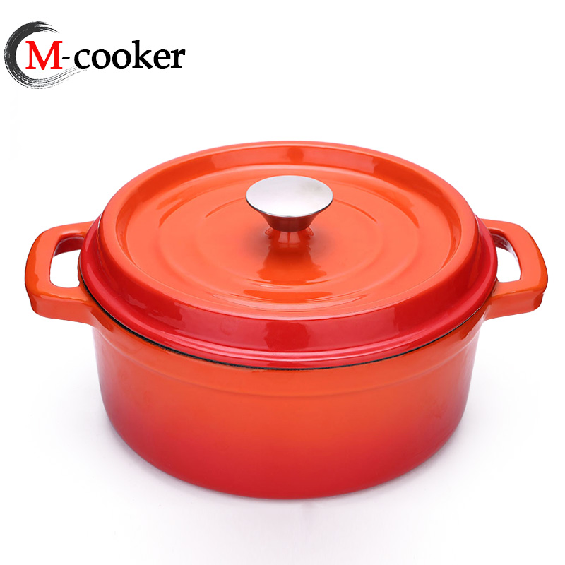 Hot sale high quality cast iron enamel pot with classice type,popular enamel casserole dutch oven