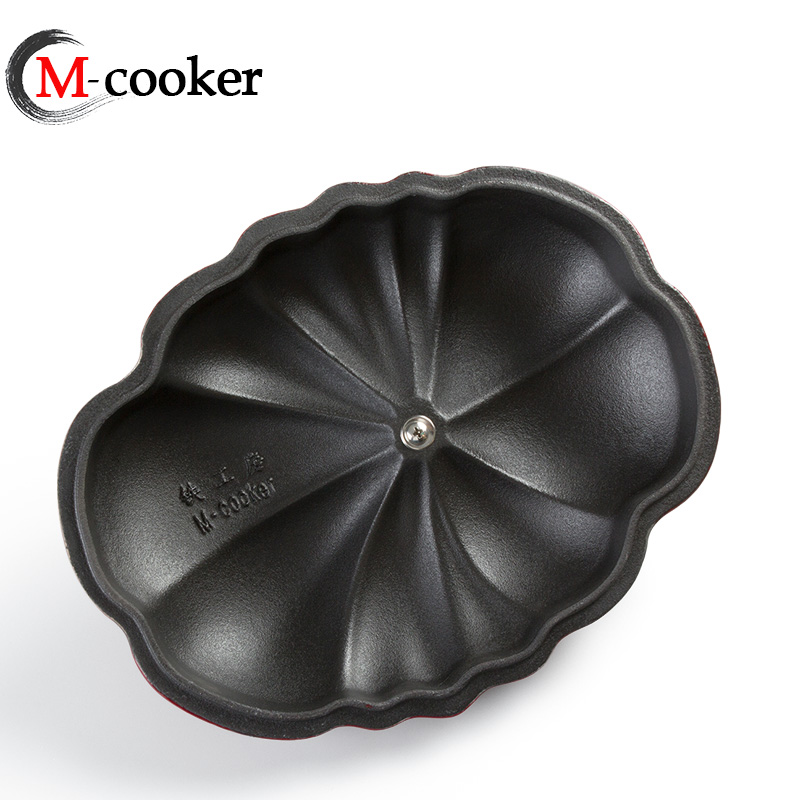 cast iron special shape enamel pot tomato shape casserole with high quality knob