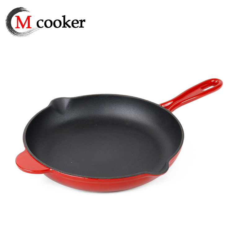 Cast iron enamel pan