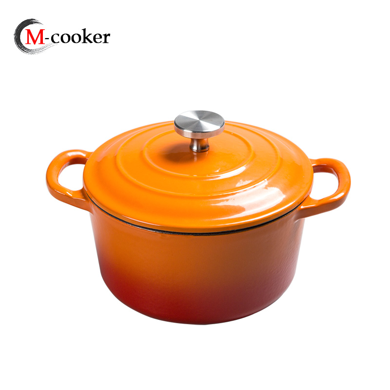 small size cast iron cocotte enamel casserole pot-16cm diameter