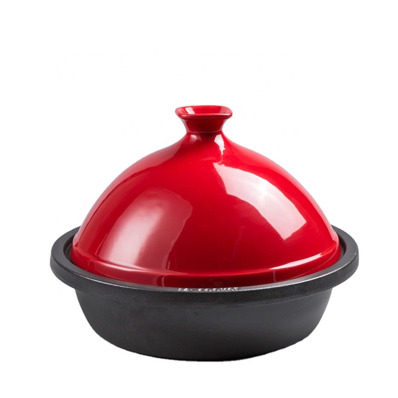 30cm cast iron tagine with ceramic lid