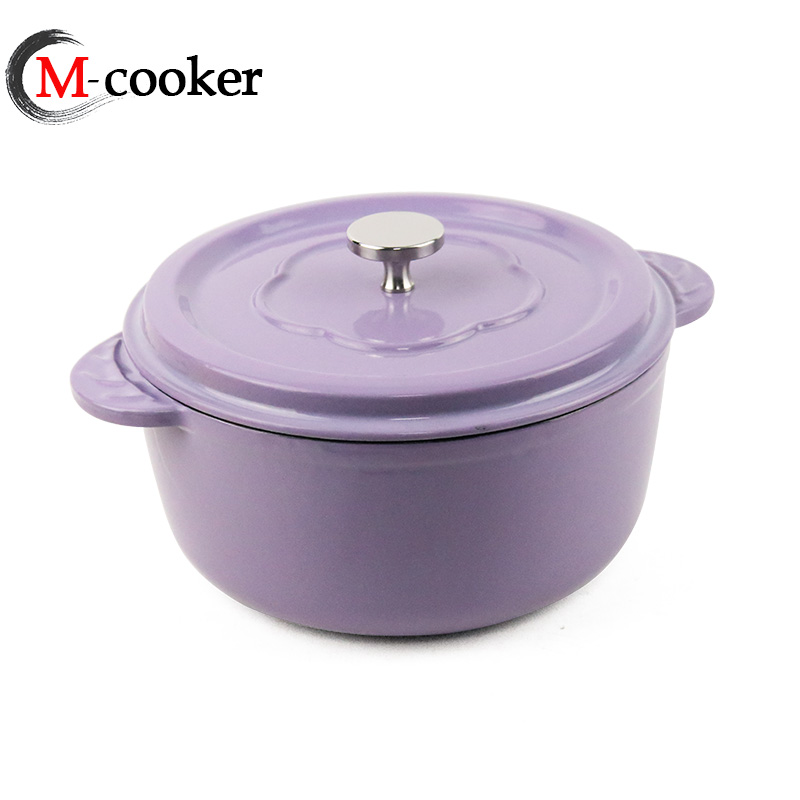 beautiful cast iron enamel coating colorful pot casserole