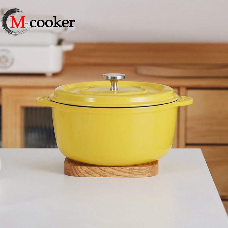 beautiful cast iron enamel coating colorful pot casserole