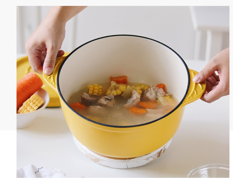 beautiful cast iron enamel coating colorful pot casserole