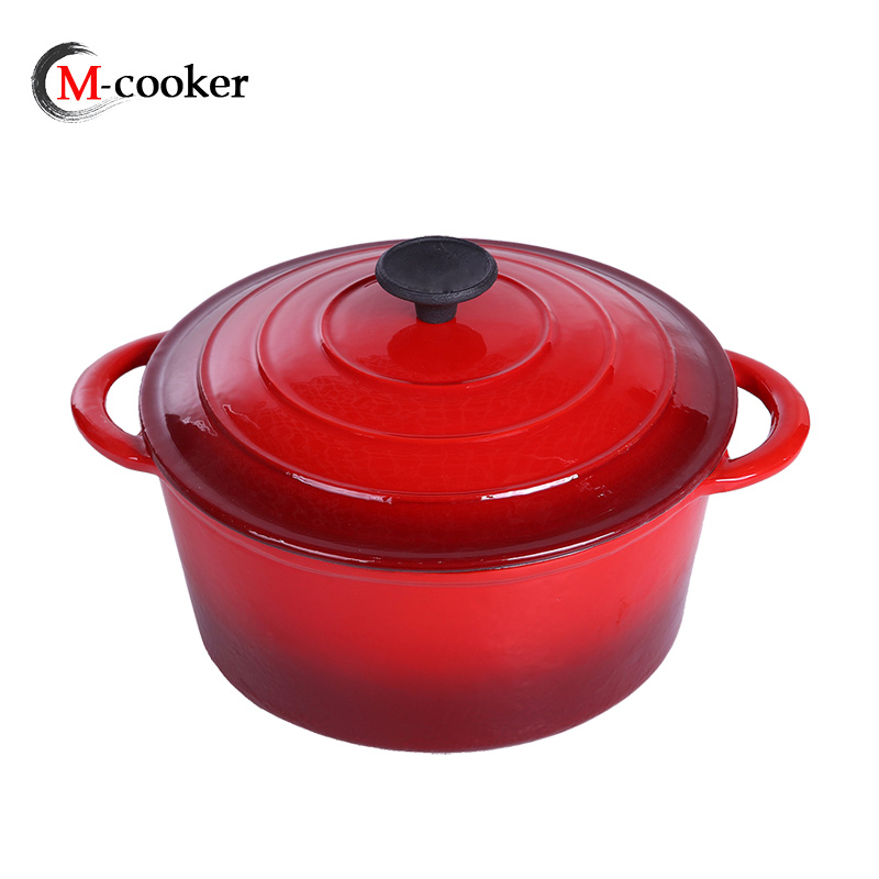 cast iron enamel pot classic type casserole