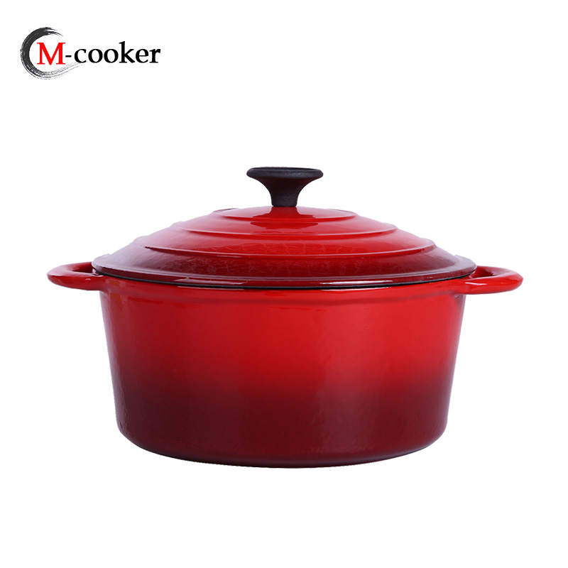 cast iron enamel pot classic type casserole