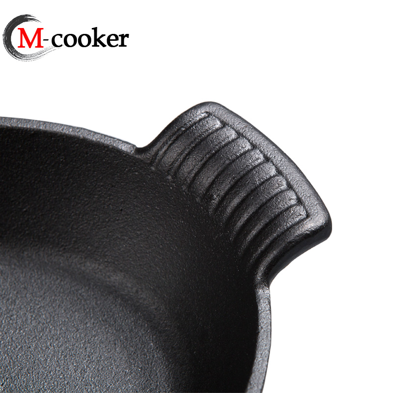 Cast iron pre-seasoned oval dish pan