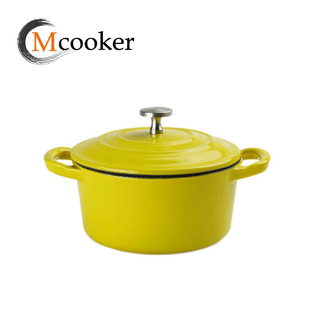 little size cute cast iron enamel mini cocotte small pot