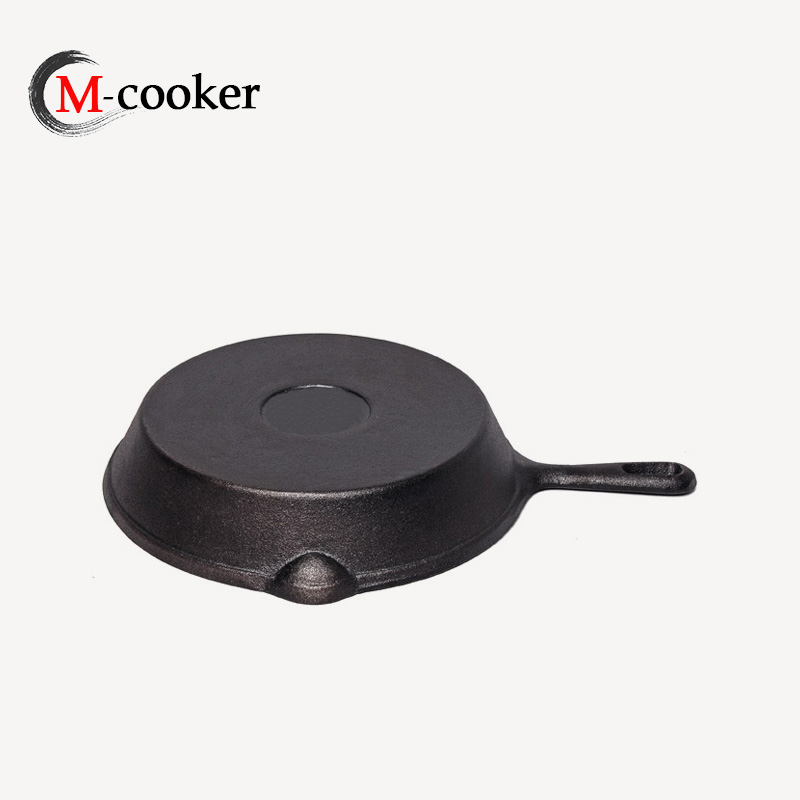 Round cast iron grill pan