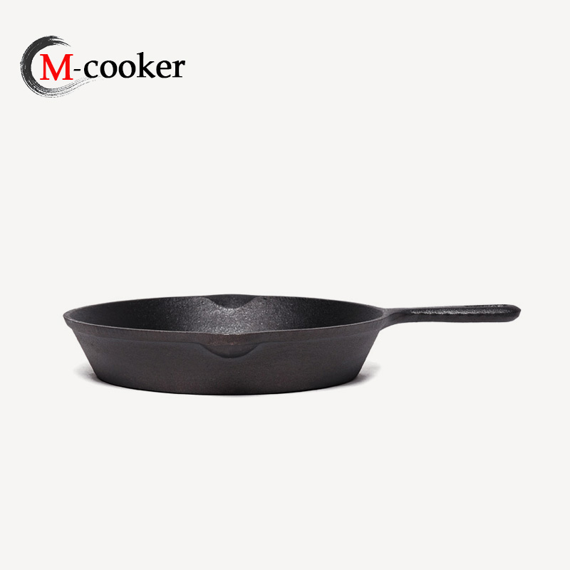 Round cast iron grill pan