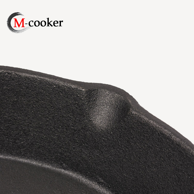 Round cast iron grill pan