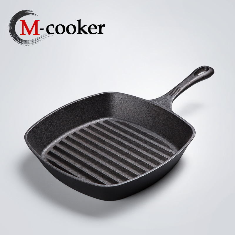 Cast iron square grill pan