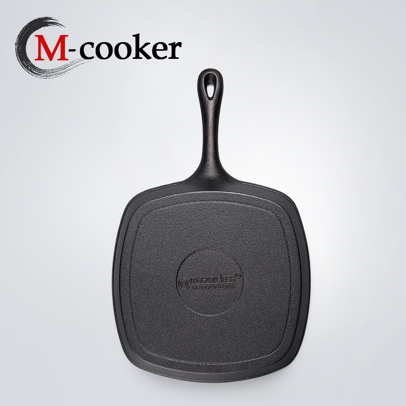 Cast iron square grill pan