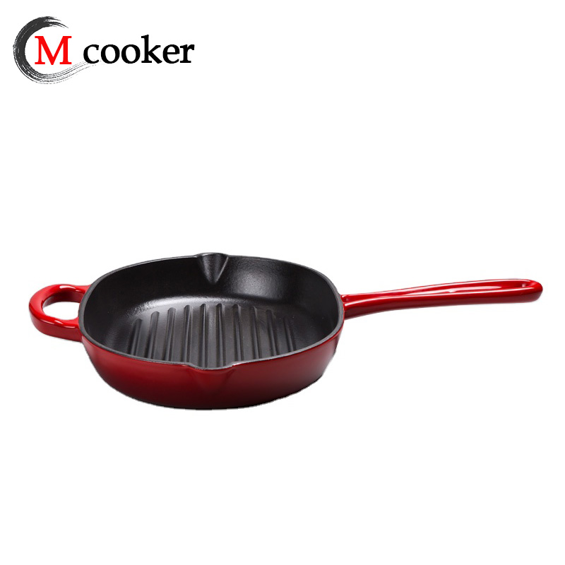 32cm Cast iron oval grill pan