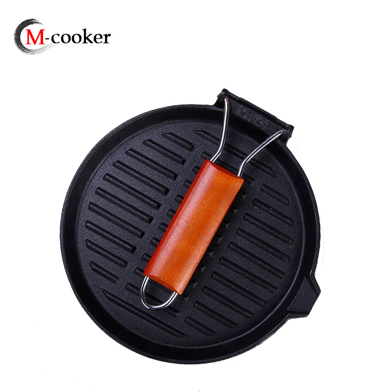 24/27cm cast iron round grill pan