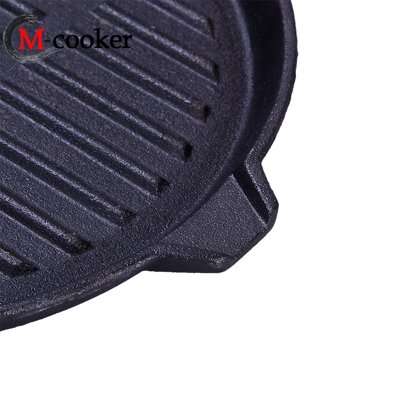 24/27cm cast iron round grill pan