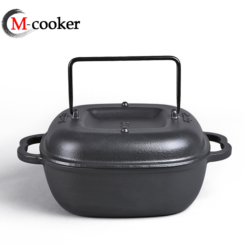 25cm Cast iron baking grill pan