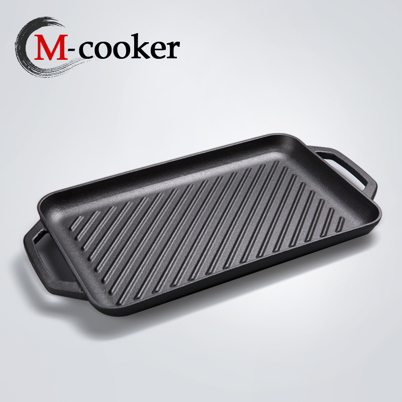 37*23.5cm Cast iron griddle