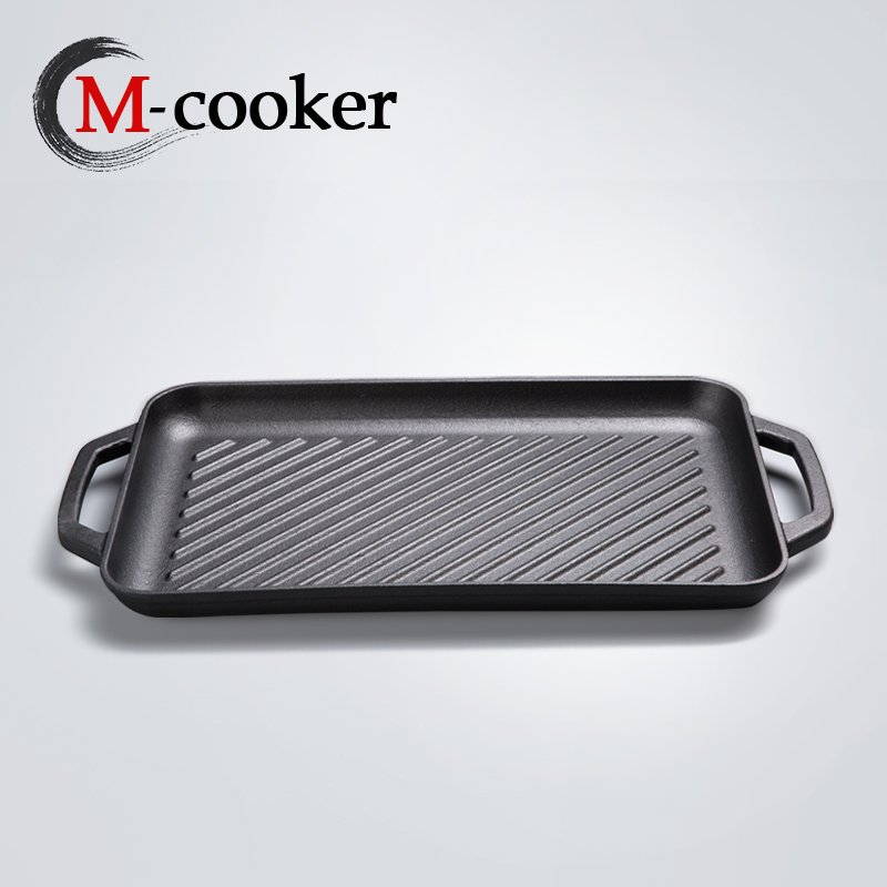 37*23.5cm Cast iron griddle