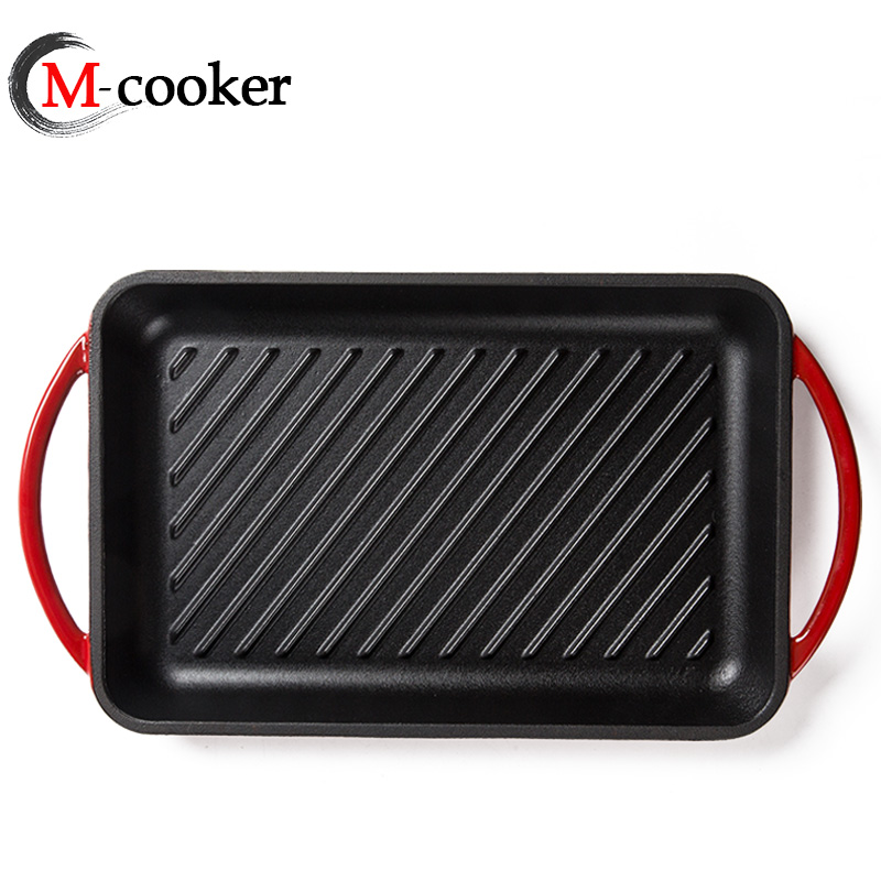 Cast iron enamel griddle