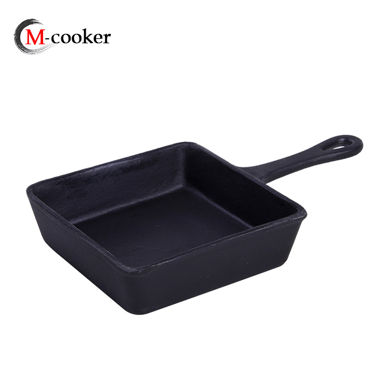 Cast iron mini fry pan set