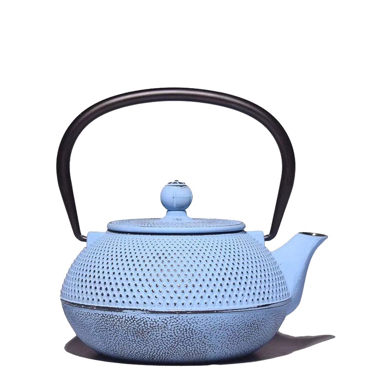 Durable cast iron teapot with enameled inner coating, provide OEM service