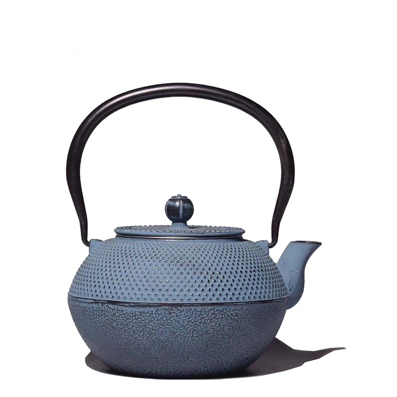 Durable cast iron teapot with enameled inner coating, provide OEM service